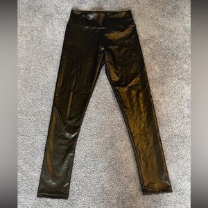 Faux leather leggings . Size medium ( soft textile inside )